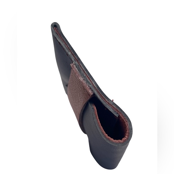 Handmade Navy Pink Leather Cardholder - Picture 5 of 13